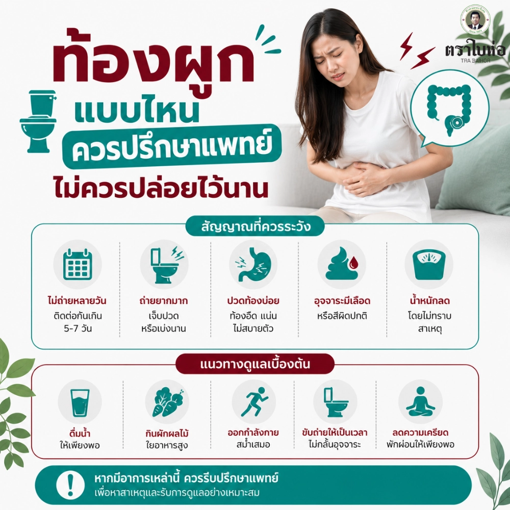 ท้องผูก แบบไหนควรปรึกษาแพทย์