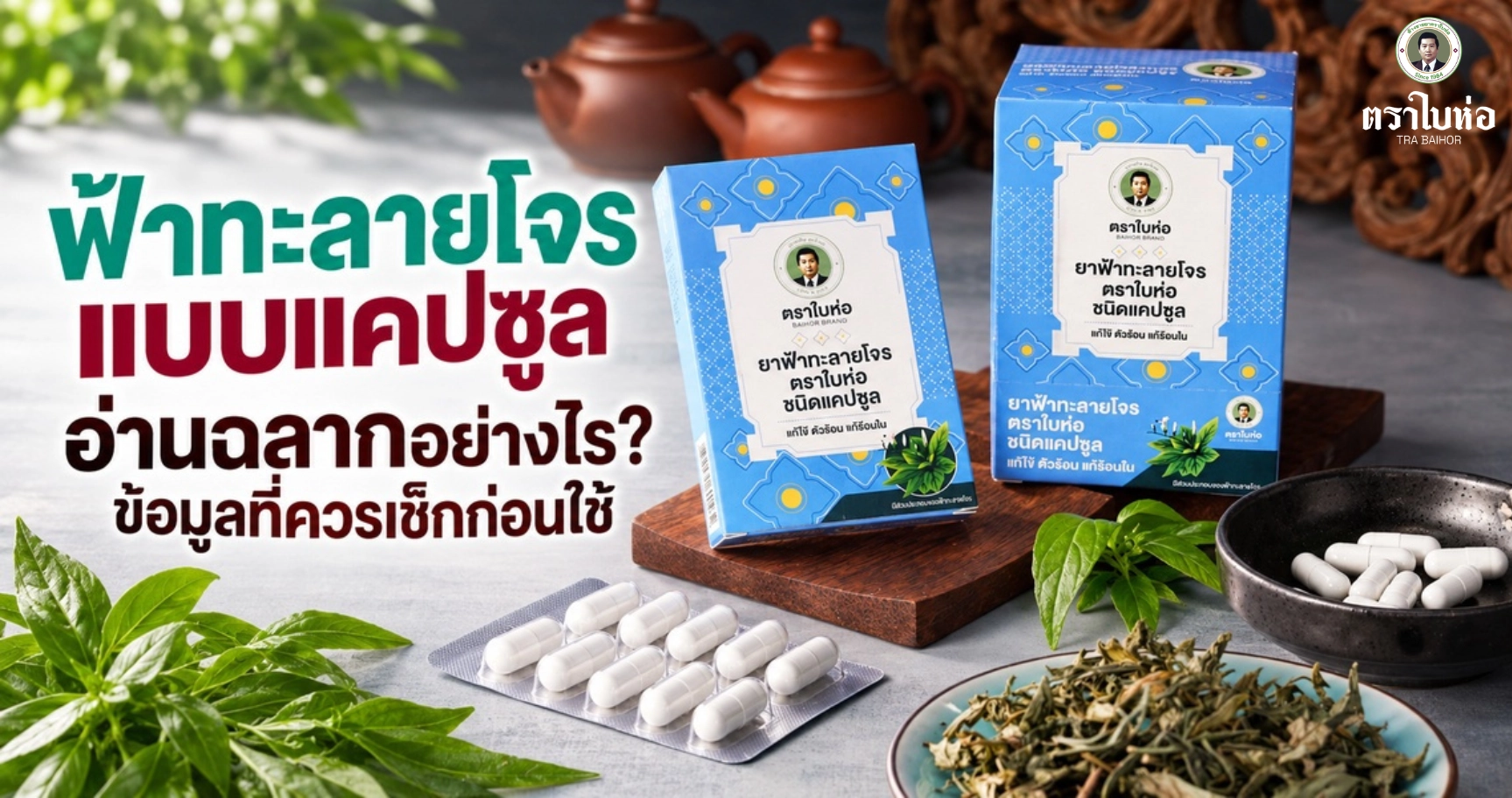ฟ้าทะลายโจรแบบแคปซูล อ่านฉลากอย่างไร? ข้อมูลที่ควรเช็กก่อนใช้